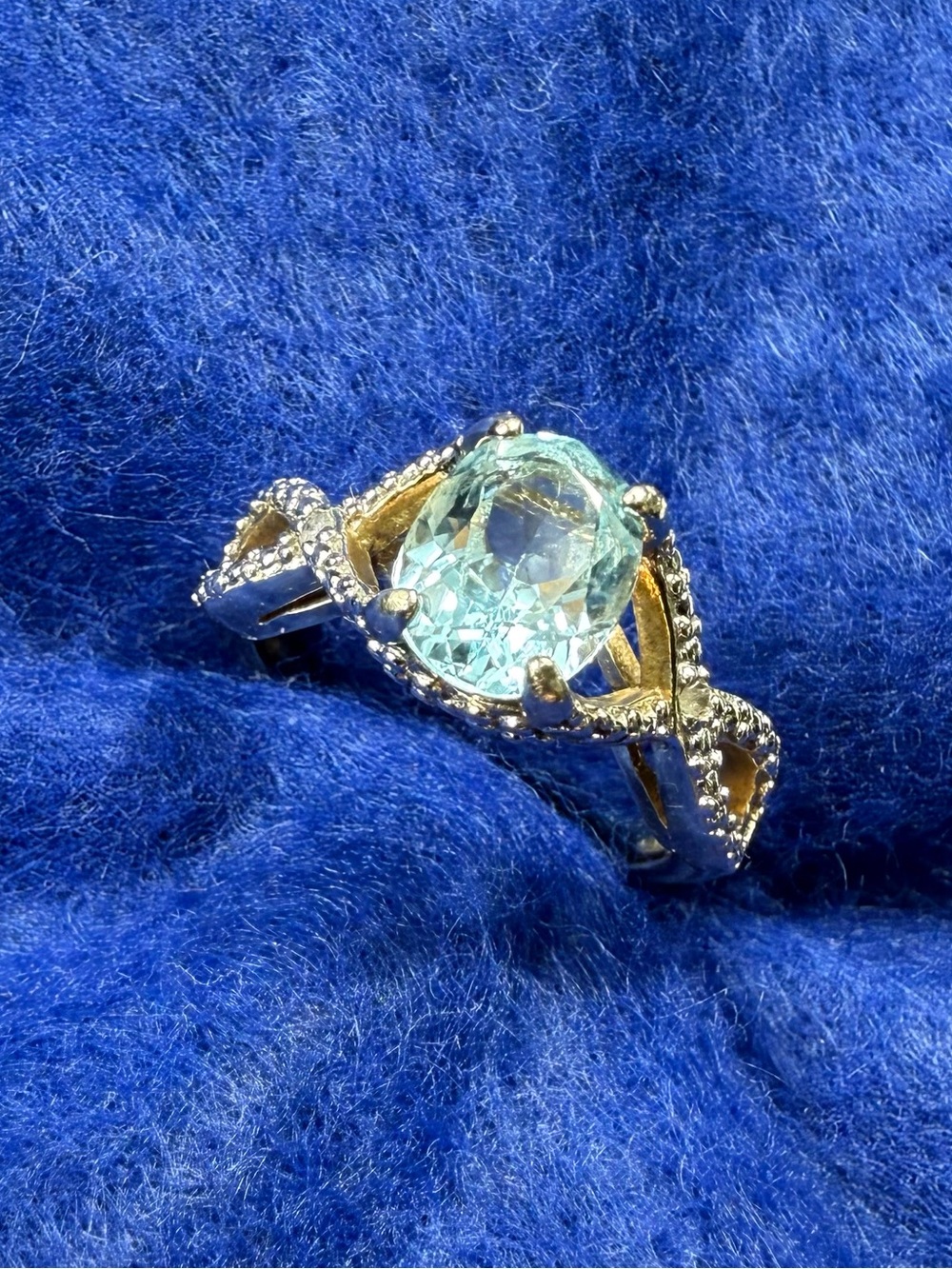 Vintage DBJ Sterling and gemstone ring.